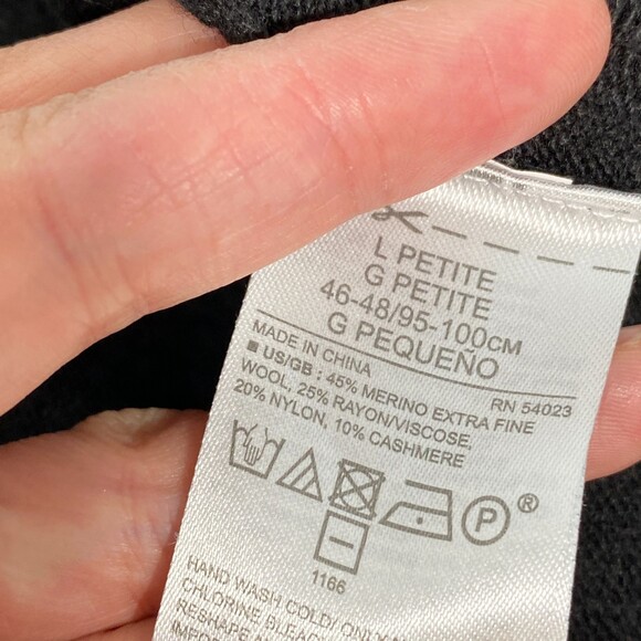 Banana Republic Filpucci Black Fine Italian Yarn Womens Cardgian PL - Picture 6 of 7